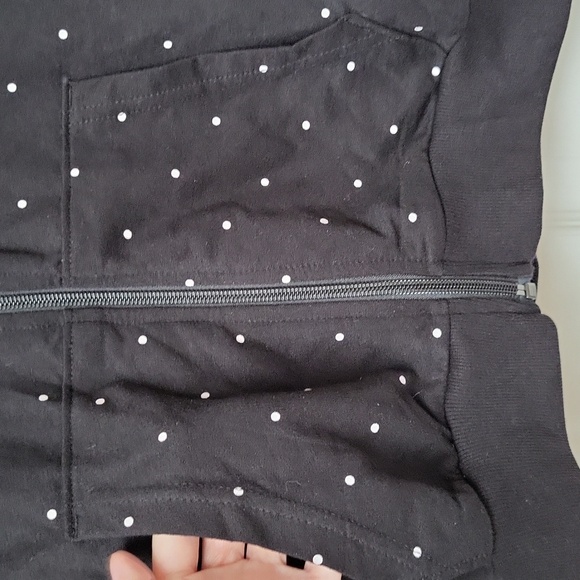 NWT! H&M Black and White Polka Dot Hoodie! Size Small! - Picture 3 of 7